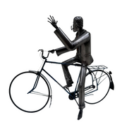 Dalí na Bicicleta, por Calvo