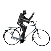 Dalí na Bicicleta, por Calvo