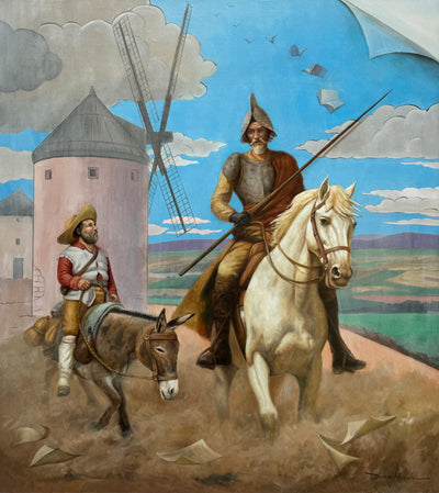 Dom Quixote e o Moinho, por Jesser Valzacchi