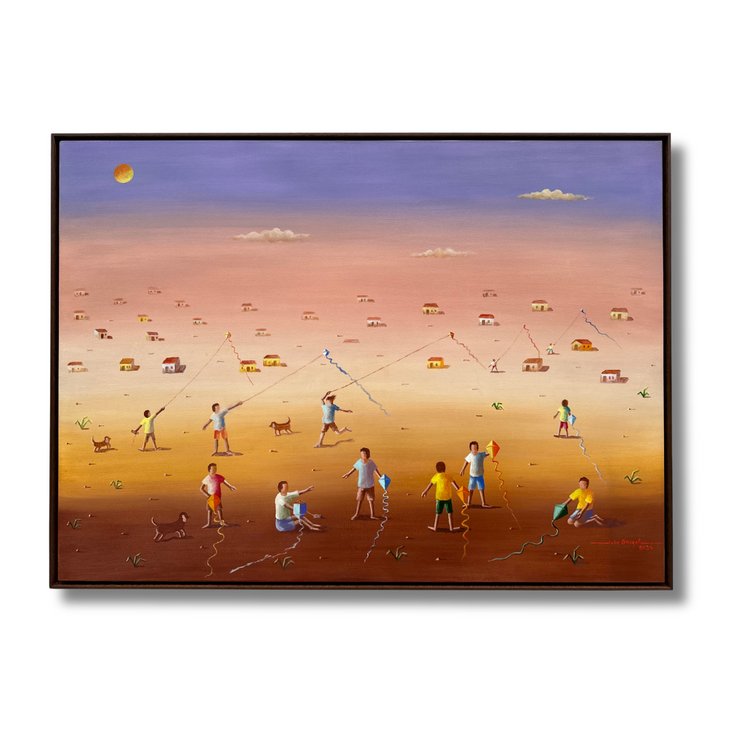 Boys Playing with Kites, by Julio Brigato