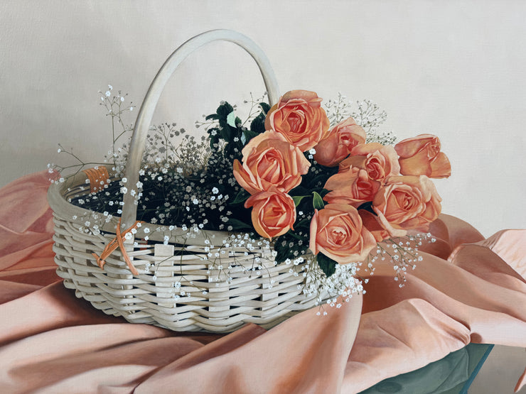 Basket with Flowers, by Renato Meziat