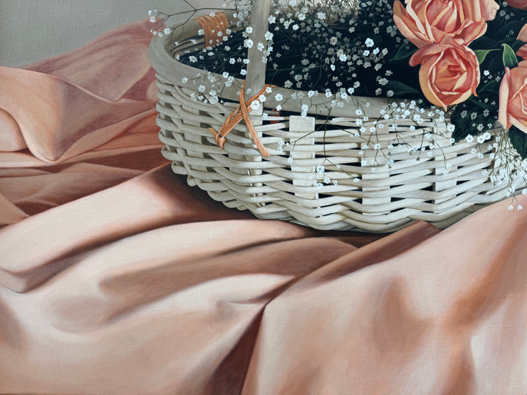 Basket with Flowers, by Renato Meziat