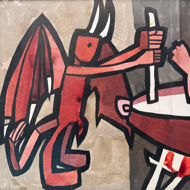 Projeto para Vitral, por Poty Lazzarotto