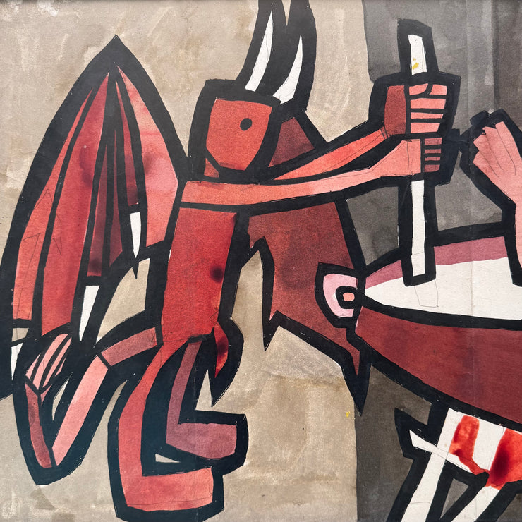 Projeto para Vitral, por Poty Lazzarotto