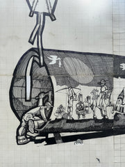 Estação-Tubo, por Poty Lazzarotto