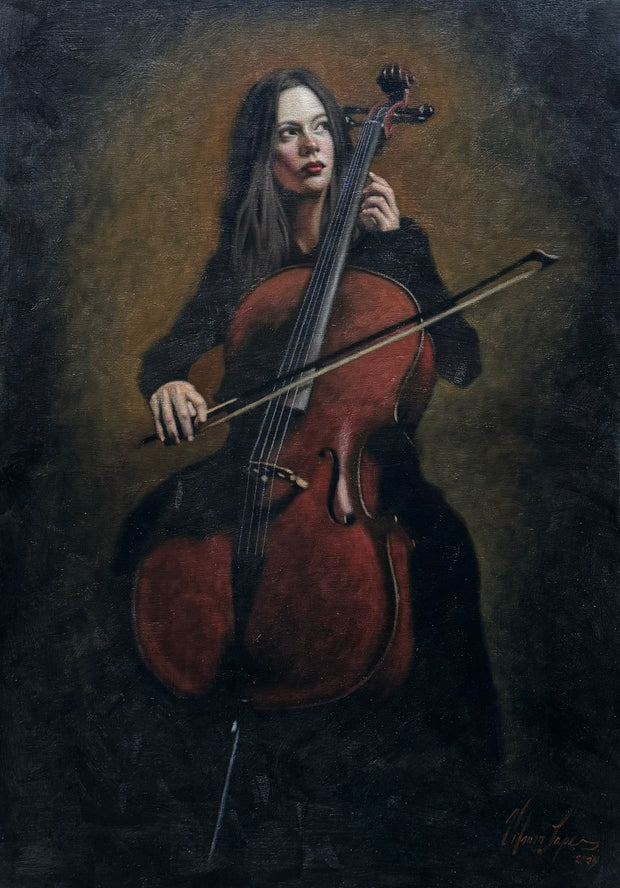 Cellist, by Vilmar Lopes