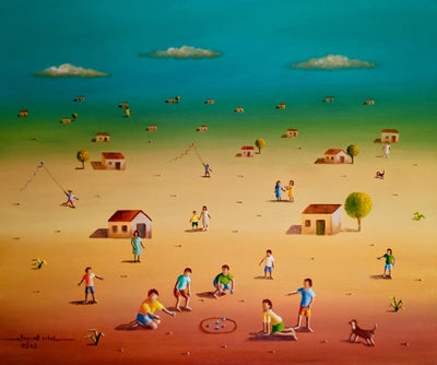 Jogando Bolinha de Gude, por Julio Brigato