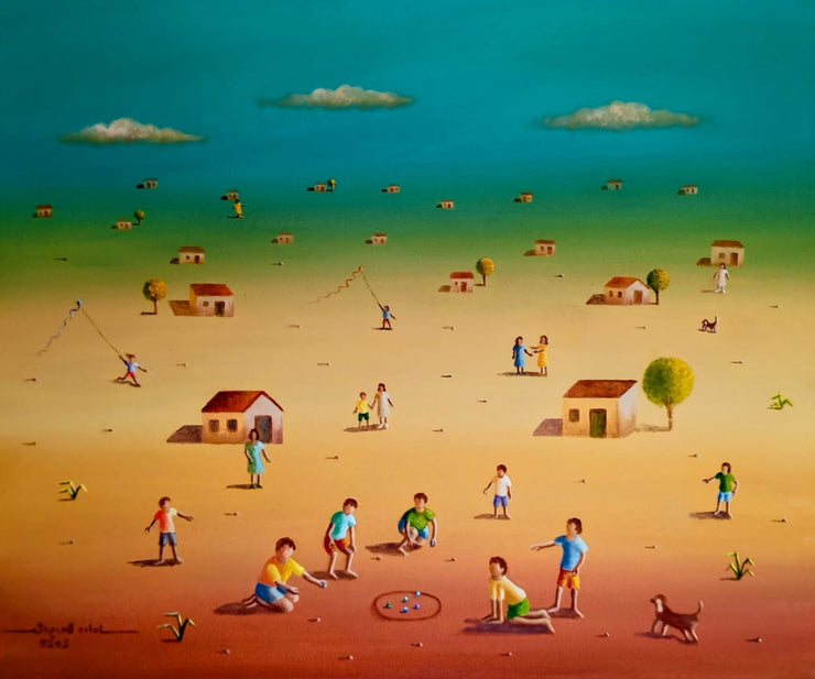 Jogando Bolinha de Gude, por Julio Brigato