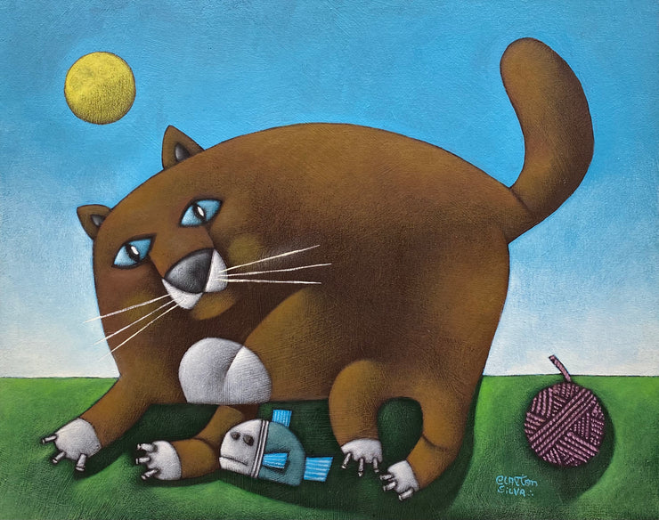 Gato Marrom, por Clayton Silva - Galeria Um Lugar ao Sol